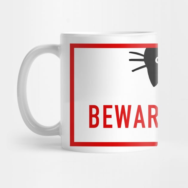 BEWARE OF CAT | Funny Black Cat by Coffee Squirrel